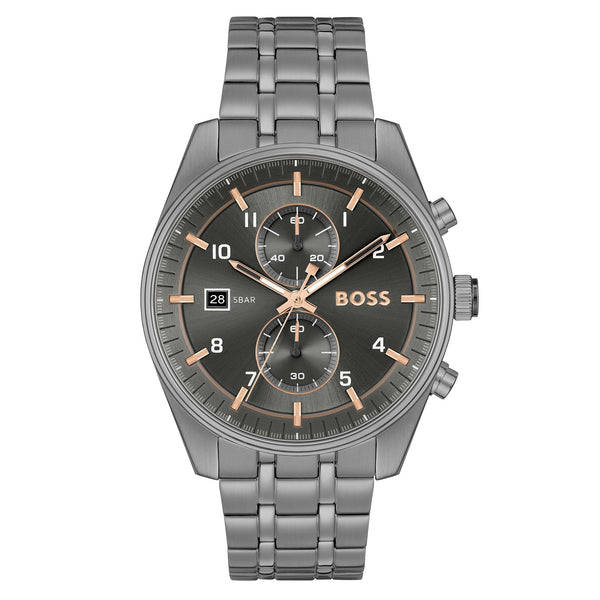 Hugo Boss Grey Steel Chronograph Men's Watch - 1514153