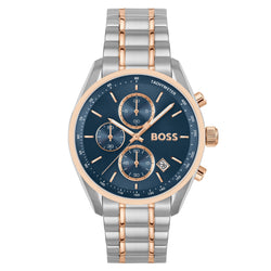 Hugo Boss Two-Tone Steel Blue Dial Chronograph Men's Watch - 1514260