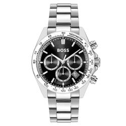 Hugo Boss Stainless Steel Black Dial Chronograph Men's Watch - 1514267