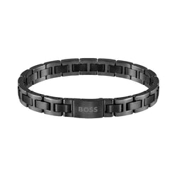 Hugo Boss Jewellery Black Steel Men's Link Bracelet - 1580055