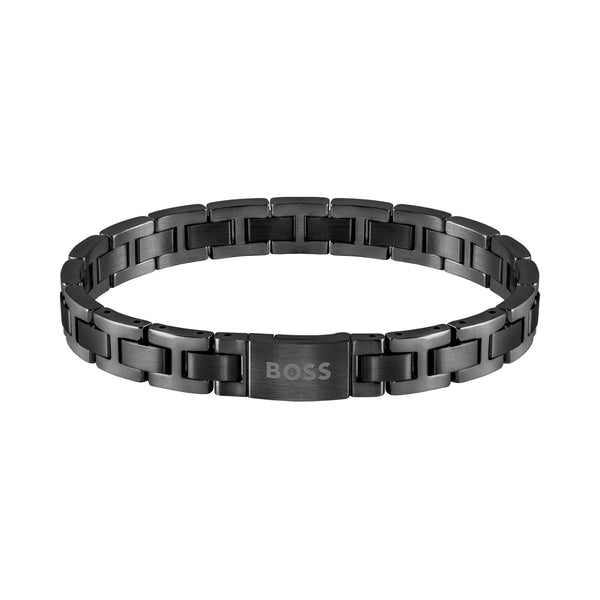 Hugo Boss Jewellery Black Steel Men's Link Bracelet - 1580055