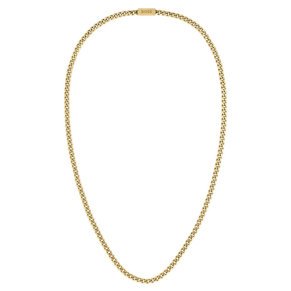 Hugo Boss Jewellery Gold Steel Men's Chain Necklace - 1580173