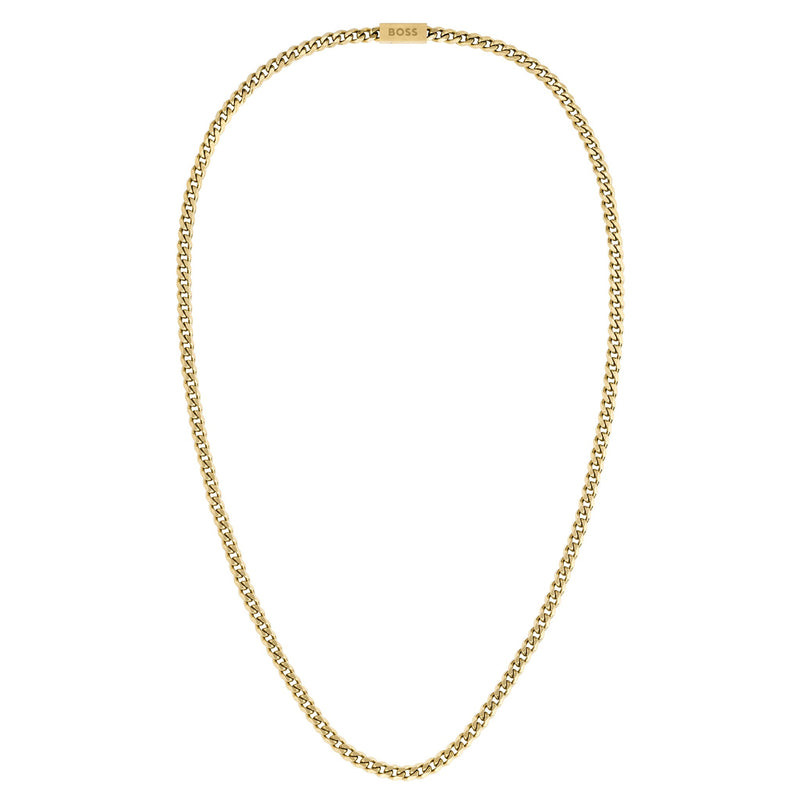 Hugo Boss Jewellery Gold Steel Men's Chain Necklace - 1580173