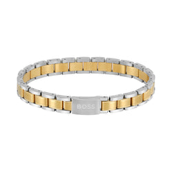 Hugo Boss Jewellery Two Tone Stainless Steel Men's Link Bracelet - 1580195