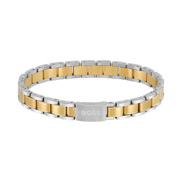 Hugo Boss Jewellery Two-Tone Steel Men's Link Bracelet - 1580195