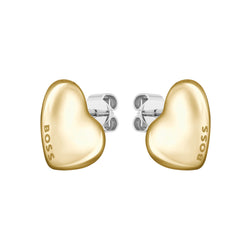 Hugo Boss Jewellery Two Tone Stainless Steel Women's Stud Earrings - 1580564