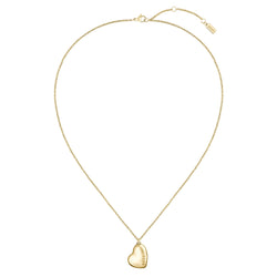 Hugo Boss Jewellery Gold Steel Women's Pendant With Chain - 1580574