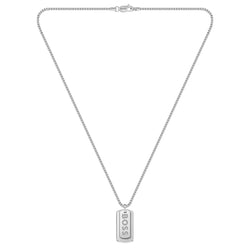 Hugo Boss Jewellery Stainless Steel Men's Pendant with Chain Necklace - 1580575