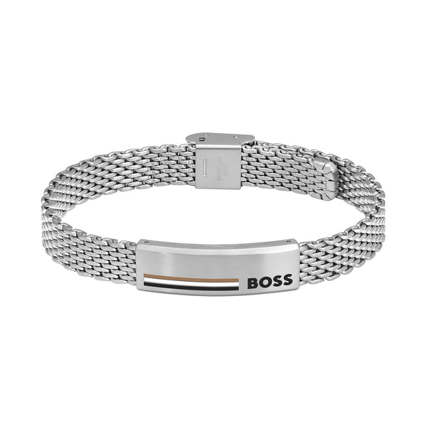 Hugo Boss Jewellery Stainless Steel Men's Mesh Chain Bracelet - 1580611