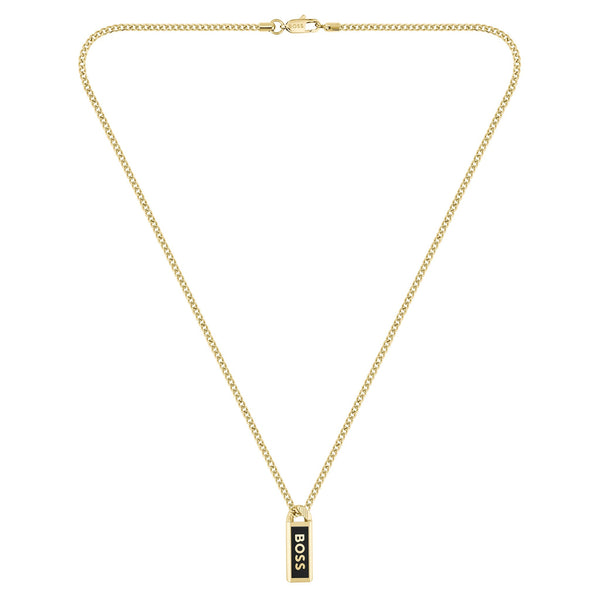 Hugo Boss Jewellery Gold Steel Men's Pendant Necklace - 1580678