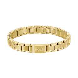 Hugo Boss Jewellery Gold Steel Men's Link Bracelet - 1580711