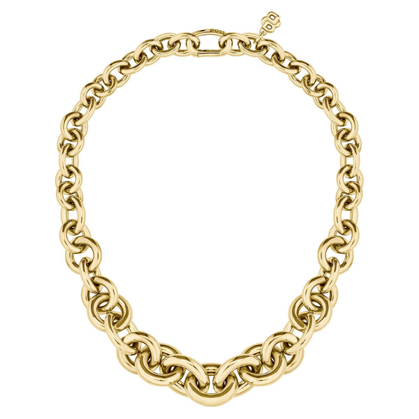 Hugo Boss Jewellery Gold Steel Women's Link Necklace - 1580734