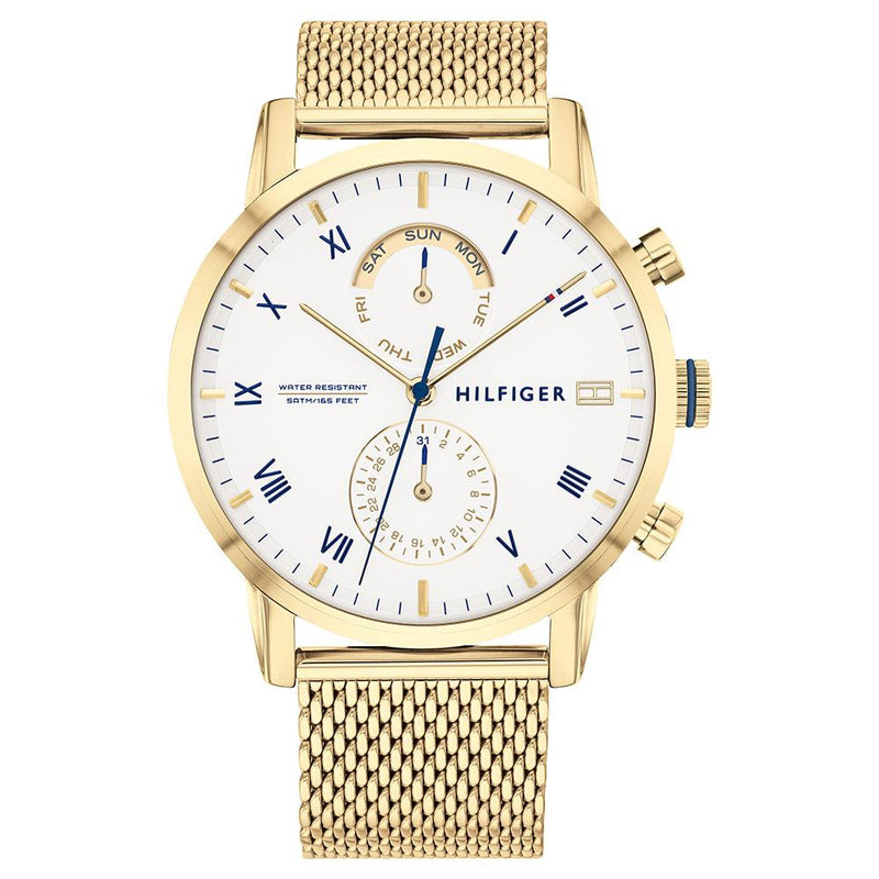 Tommy Hilfiger Multi-function Gold Mesh Men's Watch - 1710403