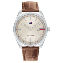 Tommy Hilfiger Brown Leather Men's Watch - 1710430