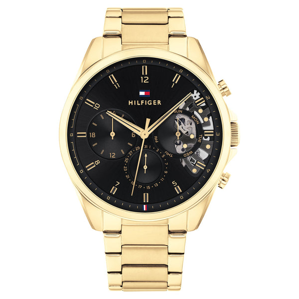 Tommy Hilfiger Gold Steel Men's Multi-function Watch - 1710447