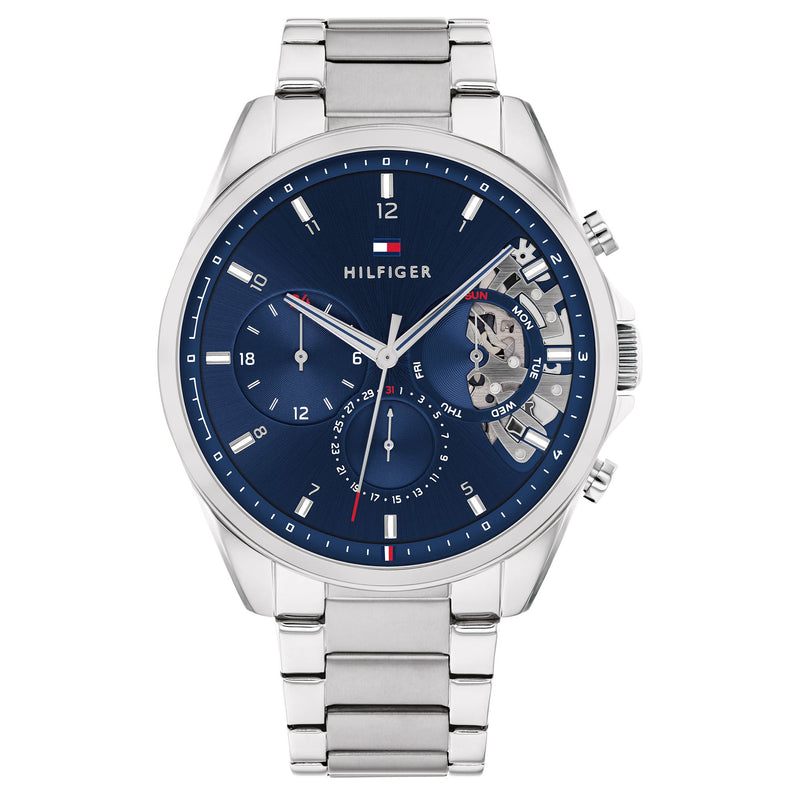 Tommy Hilfiger Silver Steel Men's Multi-function Watch - 1710448