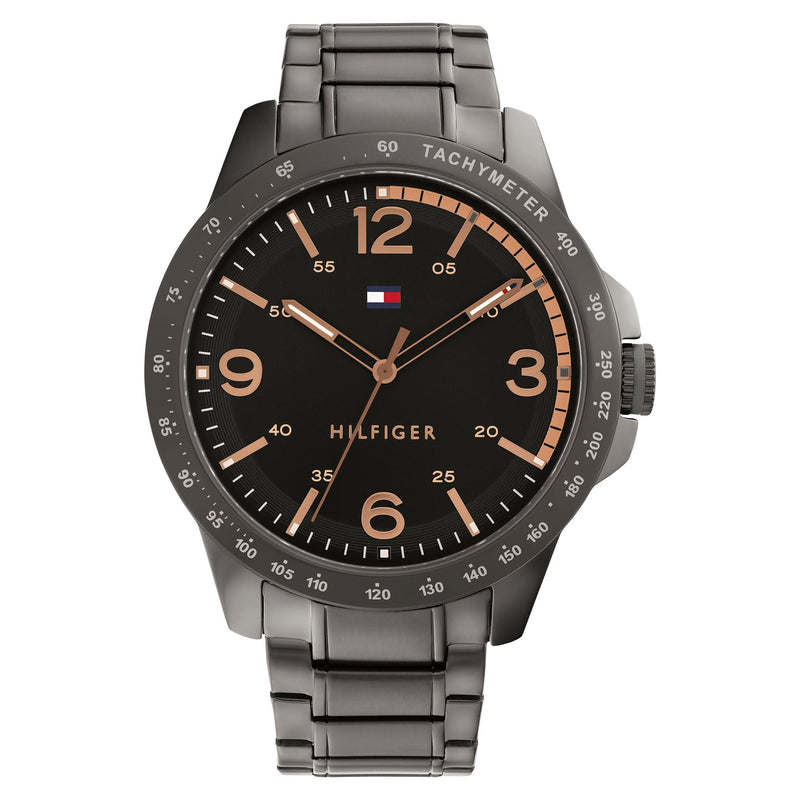 Tommy Hilfiger Dark Grey Steel Dial Men's Watch - 1710473