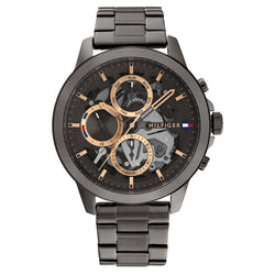 Tommy Hilfiger Grey Steel Dial Men's Multi-function Watch - 1710479