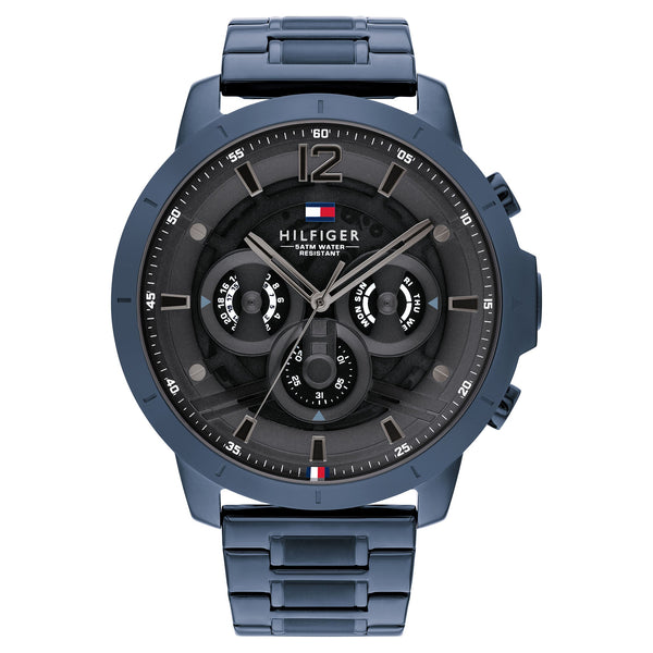 Tommy Hilfiger Blue Steel Grey Dial Men's Multi-function Watch - 1710493