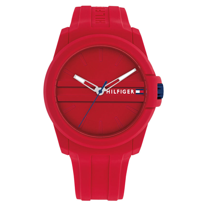 Tommy Hilfiger Red Silicone Men's Watch - 1710598