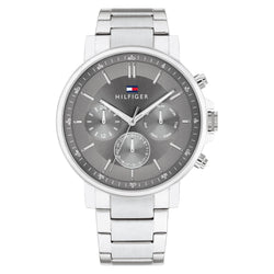 Tommy Hilfiger Stainless Steel Dark Grey Dial Multi-function Men's Watch - 1710604