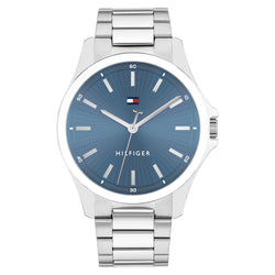 Tommy Hilfiger Stainless Steel Blue Dial Men's Watch - 1710670