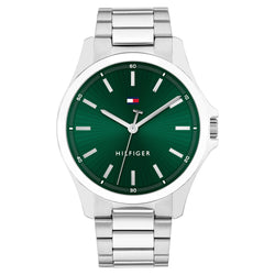 Tommy Hilfiger Stainless Steel Green Dial Men's Watch - 1710672