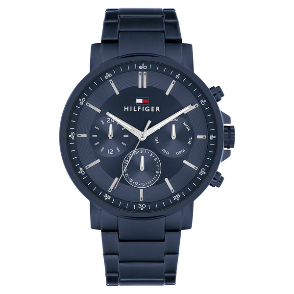Tommy Hilfiger Steel Blue Dial Multi-function Men's Watch - 1710705