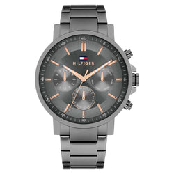 Tommy Hilfiger Grey Steel Dark Grey Dial Multi-function Men's Watch - 1710711