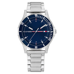 Tommy Hilfiger Silver Steel Blue Dial Kids Watch - 1720018