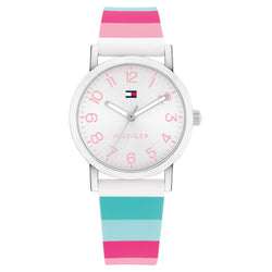 Tommy Hilfiger Multiple Colour Silicone White Dial Kids Watch - 1720024