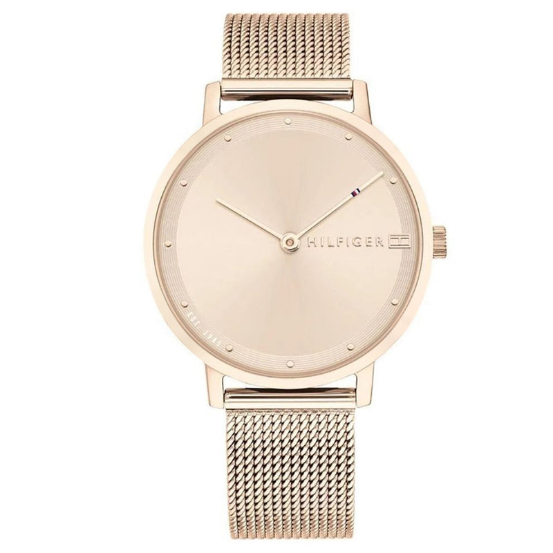 Tommy Hilfiger Mesh Carnation Gold Ladies Slim Watch - 1782150