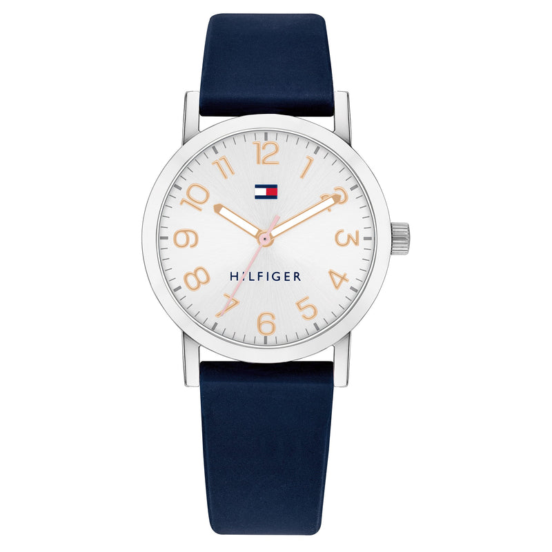 Tommy Hilfiger Navy Leather Kids Watch - 1782175