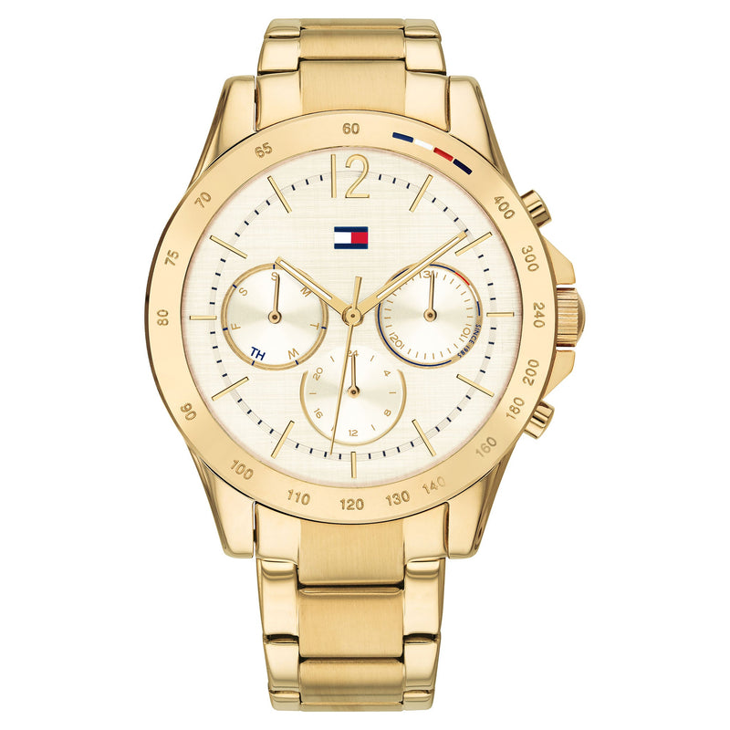 Tommy Hilfiger Gold Steel Women's Multi-function Watch - 1782195