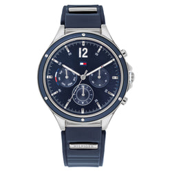 Tommy Hilfiger Navy Silicone Women's Multi-function Watch - 1782281