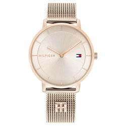 Tommy Hilfiger Carnation Gold Mesh Light Taupe Dial Women's Watch - 1782287