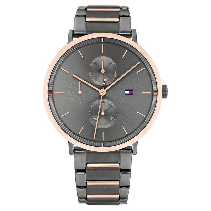 Tommy Hilfiger Rose Gold & Grey Steel Women's Multi-function Watch - 1782300