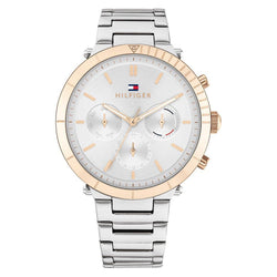 Tommy Hilfiger Stainless Steel Silver White Dial Multi-function Women's Watch - 1782348