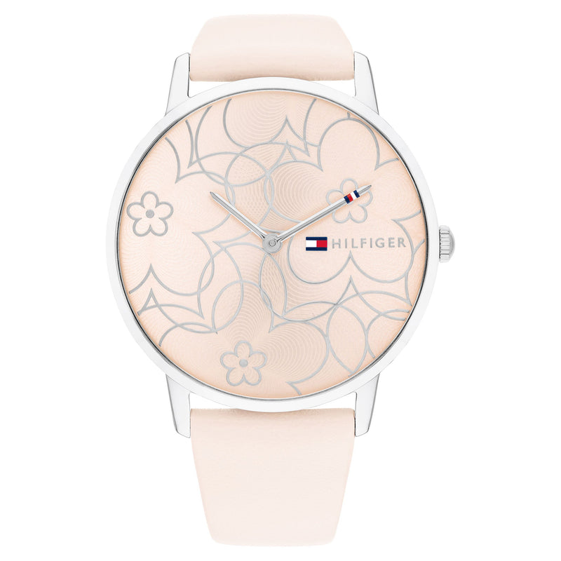 Tommy Hilfiger Pink Leather Women's Slim Watch - 1782367