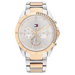 Tommy Hilfiger Two-Tone Steel Grey Dial Women's Multi-function Watch - 1782387