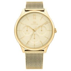 Tommy Hilfiger Gold Mesh Dial Women's Multi-function Watch - 1782458