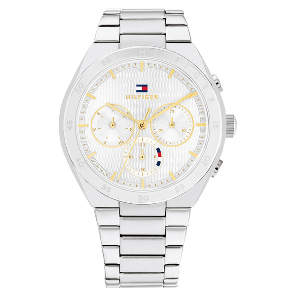 Tommy Hilfiger Stainless Steel Silver White Dial Multi-function Women's Watch - 1782573