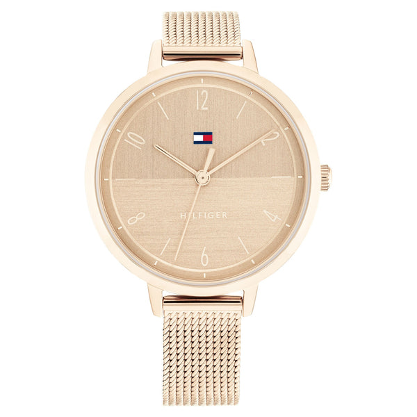 Tommy Hilfiger Carnation Gold Steel Mesh Women's Watch - 1782580