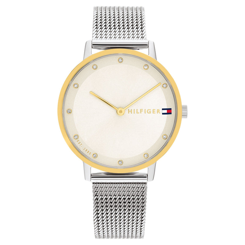 Tommy Hilfiger Stainless Steel Mesh Champagne Dial Women's Watch - 1782667