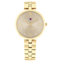 Tommy Hilfiger Gold Steel Grey Dial Women's Watch - 1782685