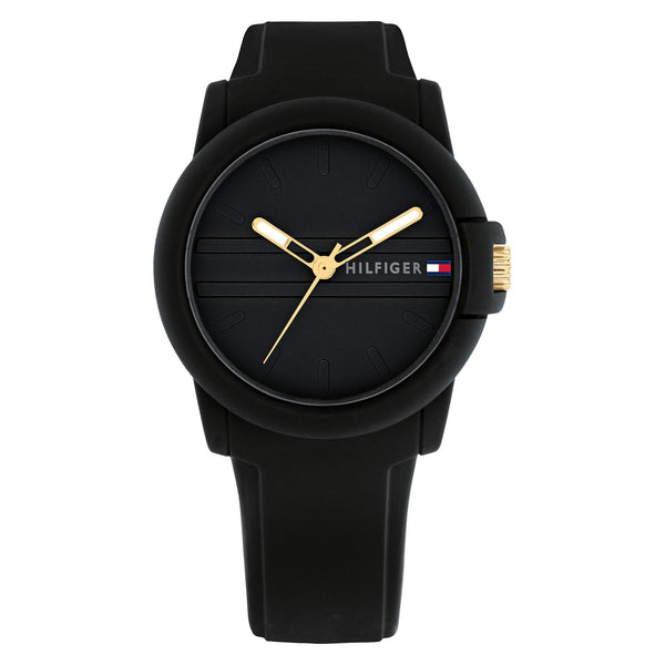 Tommy Hilfiger Silicone Black Dial Women's Watch - 1782688