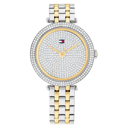 Tommy Hilfiger Two-Tone Steel Silver Dial Women's Watch - 1782760