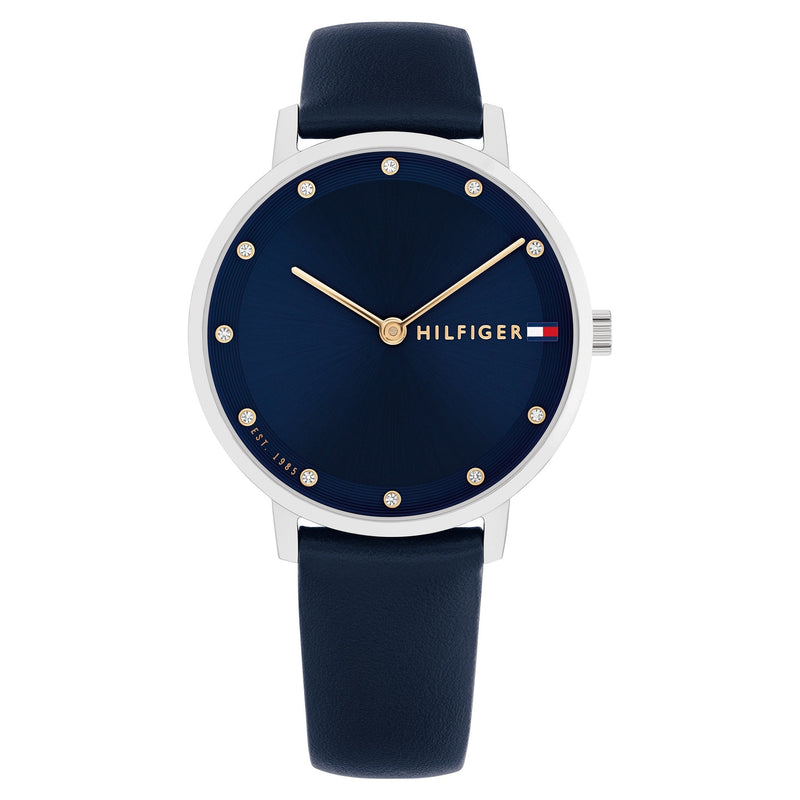 Tommy Hilfiger Navy Leather Women's Watch - 1782764