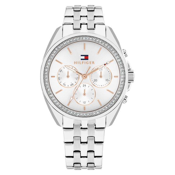 Tommy Hilfiger Stainless Steel Silver Dial Multi-function Women's Watch - 1782802