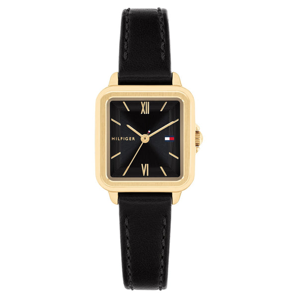 Tommy Hilfiger Black Leather Women's Watch - 1782835